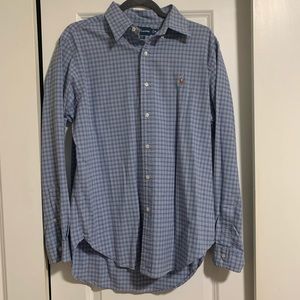 Blue Plaid button up shirt